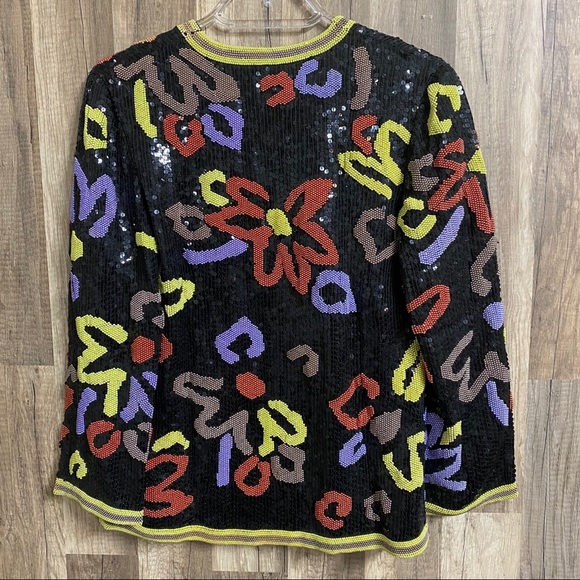 L’affaire Silk Floral Sequin Jacket - Picture 3 of 7